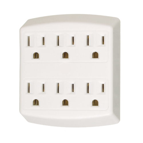 Adaptateurs, 6 Prise(s), 15 A, 1875 W, 125 Auto-Cam