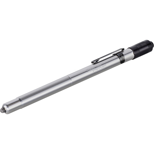 Stylus&reg; Pen Light, LED, 11 Lumens, Aluminum Body, AAAA Batteries, Included Auto-Cam