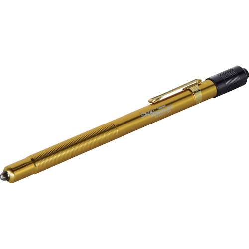 Stylus&reg; Pen Light, LED, 11 Lumens, Aluminum Body, AAAA Batteries, Included Auto-Cam