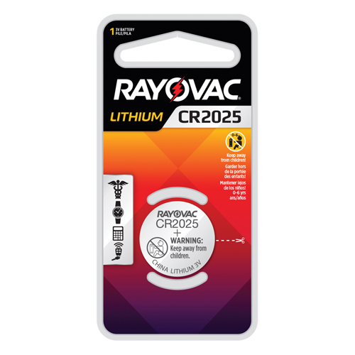 CR2025 Lithium Coin Cell Battery, 3 V Auto-Cam