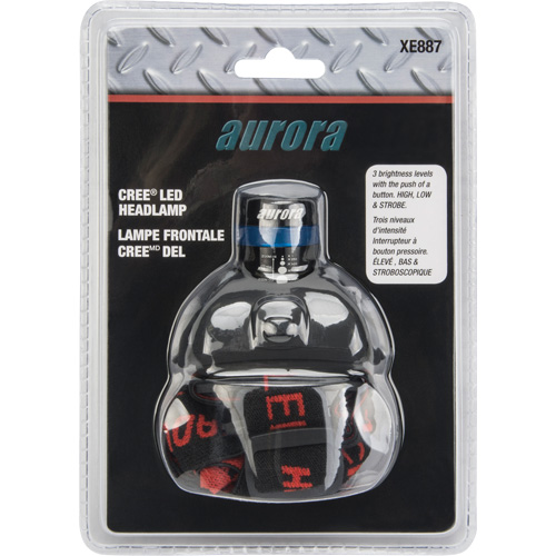 Cree&reg; Headlamp, LED, 120 Lumens, 6 Hrs. Run Time, AAA Batteries Auto-Cam