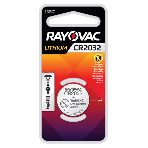 CR2032 Lithium Coin Cell Battery, 3 V Auto-Cam