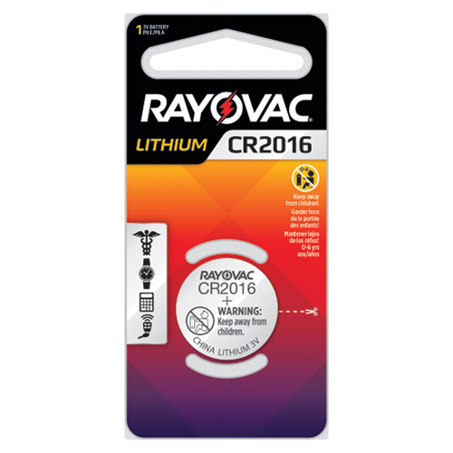 CR2016 Lithium Coin Cell Battery, 3 V Auto-Cam