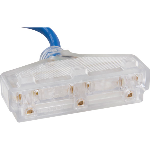 Cordon rallonge en caoutchouc TPE avec indicateur lumineux, Toutes saisons, SJEOW, AWG 14/3, 15 A, 3 prise(s), 25' Auto-Cam