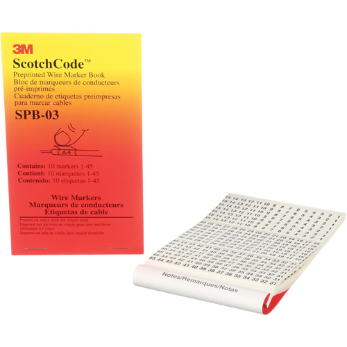 ScotchCode Pre-Printed Wire Marker Book Auto-Cam