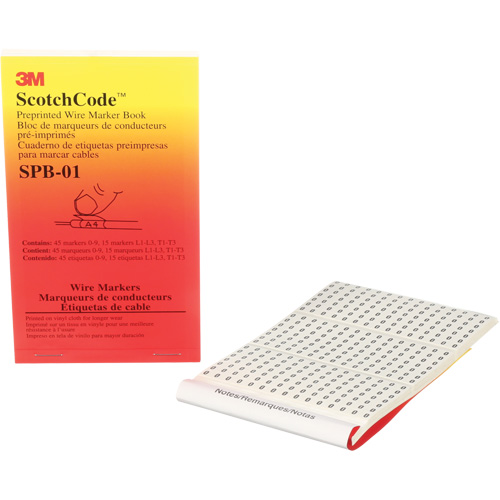 ScotchCode Pre-Printed Wire Marker Book Auto-Cam