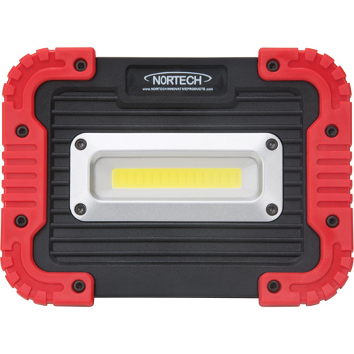 Portable Work Light, LED, 10 W, 1000 Lumens, Plastic Housing Auto-Cam