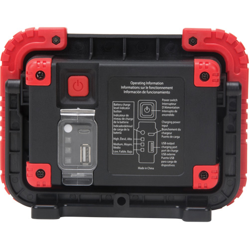 Portable Work Light, LED, 10 W, 1000 Lumens, Plastic Housing Auto-Cam