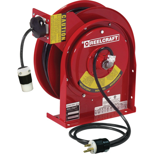 Power Cord Reel, 45', SJEOOW, 12 Gauge, 20 A Auto-Cam