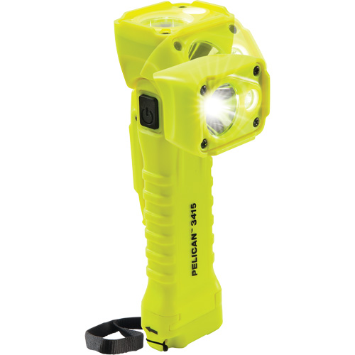 Right Angle Flashlight, LED, 336 Lumens, AA Batteries Auto-Cam
