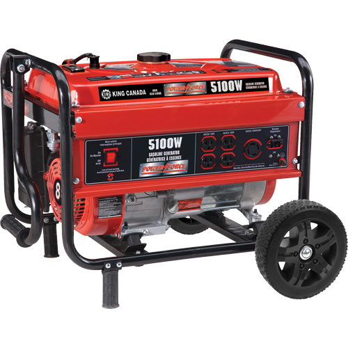 Generator with Wheel Kit, 5100 W Surge, 4000 W Rated, 120 V/240 V, 15 L Tank Auto-Cam