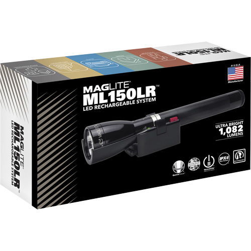 Lampe de poche &agrave; recharge rapide ML150LR(X), DEL, 1082 lumens, Piles Rechargeable Auto-Cam