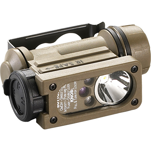 Sidewinder Compact&reg; II Military Model Hands Free Light, LED, 55 Lumens, 6 Hrs. Run Time, AA Batteries Auto-Cam