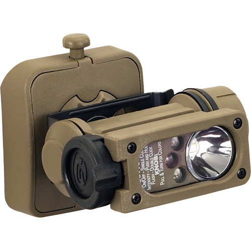 Sidewinder Compact&reg; II Military Model Hands Free Light, LED, 55 Lumens, 6 Hrs. Run Time, AA Batteries Auto-Cam