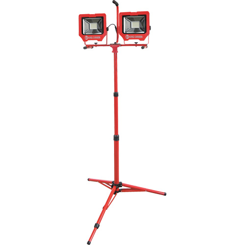 Baladeuses jumel&eacute;es avec tr&eacute;pied, DEL, 72 W, 8000 lumens, Boîtier en Aluminium Auto-Cam