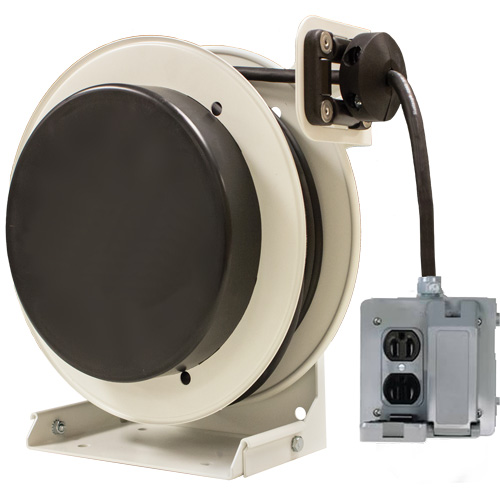 Cord Reel, 50', SJOOW, 12/3 Gauge, 20 A Auto-Cam