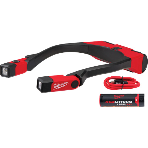 Lampe de travail USB Redlithium 400L, Lampe tour de cou, Rechargeable, 400 lumens Auto-Cam