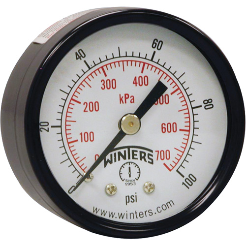 Manom&egrave;tre &eacute;conomique,  2", 0 - 160 psi, Fixation arri&egrave;re, Analogique Auto-Cam