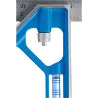 True Blue&reg; Combination Square, 12" L, 1/16" Graduations, Steel, Plain Auto-Cam
