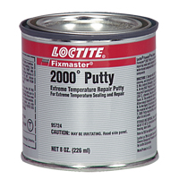 Fixmaster&reg; 2000° Putty, 8 oz., Cartridge, Silver Auto-Cam