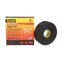 Ruban isolant en vinyle Super 33+ Scotch, 19 mm (3/4") x 33 m (108'), Noir, 7 mils Auto-Cam