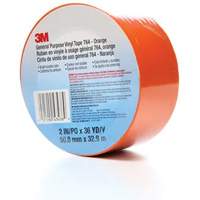 Ruban en vinyle pour travaux g&eacute;n&eacute;raux 764, 50,8 mm (2") la x 32,9 m (108') lo, 5 mils, Orange Auto-Cam