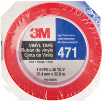 Ruban en vinyle 471, 25,4 mm (1") la x 32,9 m (108') lo, 5,3 mils, Rouge Auto-Cam