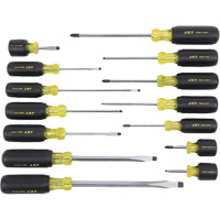 JKS-14S Cushion Grip Screwdriver Set, 14 Pcs. Auto-Cam