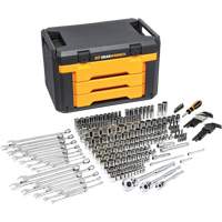 Mechanic's Tool Set in 3-Drawer Storage Box Auto-Cam