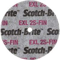 Meule homog&egrave;ne Scotch-Brite EXL, 3" x 1/2", Arbre de 1/4" Auto-Cam