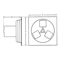 Ventilateur d'échappement 12" série panneau 1SP BA059 | Auto-Cam