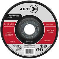 Powerplus DUO Cutting/Grinding Wheel, 4-1/2" x 1/8", 7/8" Arbor, Type 27, A30DUO Grit Auto-Cam
