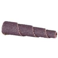 ALO Spiral Cartridge Roll, 100 Grit, 5/8" Dia., Aluminum Oxide, 1-1/2" L, 1/8" Arbor Auto-Cam