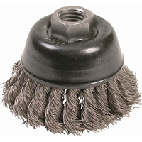 Knot Wire Cup Brushes - High Speed Small Grinder, 2-3/4" Dia. x 5/8"-11 Arbor Auto-Cam