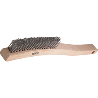 V-Trim Long Handle Scratch Brushes, Stainless Steel, 3 x 19 Wire Rows, 13-3/4" Long Auto-Cam