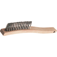 V-Groove Long Handle Scratch Brushes, Stainless Steel, 3 x 14 Wire Rows, 13-3/4" Long Auto-Cam