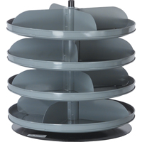 Rotabin&reg; Storage Units, 60 lbs. Capacity per Level, 4 Level, 18-1/2" H x 17" Dia. Auto-Cam