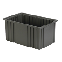 Contenant Divider Box, Poly&eacute;thyl&egrave;ne, 15,5" la x 9,9" p x 8" h, Gris Auto-Cam
