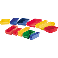 Bacs de rangement pour tablettes, 11-1/8" la x 4" H x 11-5/8" p, Jaune, Capacit&eacute; 30 lb Auto-Cam