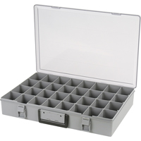 Boîte à compartiments, Plastique, 32 compartiments, 18-1/2" la x 13" p, 3" h, Gris CB497 | Auto-Cam
