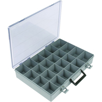 Boîte à compartiments, Plastique, 24 compartiments, 15-1/2" la x 11-3/4" p, 2-1/2" h, Gris CB499 | Auto-Cam