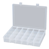 Boîtes &agrave; compartiments compactes en polypropyl&egrave;ne, 13-1/8" la x 9" p x 2-5/16" h, 24 compartiments Auto-Cam