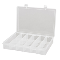 Boîtes &agrave; compartiments compactes en polypropyl&egrave;ne, 13-1/8" la x 9" p x 2-5/16" h, 6 compartiments Auto-Cam