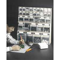 Tip-Out Bins Modular Storage System, 23-5/8" W x 2-1/2" D x 3-1/8" H, 9 Drawers Auto-Cam