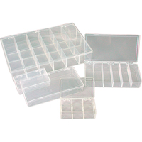 Boîte à compartiments K-Resin, Plastique, 36 compartiments, 6-9/16" la x 9-5/8" p, 1-1/2" h, Transparent CB707 | Auto-Cam
