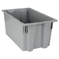Stack & Nest Totes, 9" x 18" x 11", Grey Auto-Cam