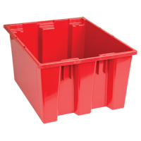 Stack & Nest Totes, 10" x 19.5" x 15.5", Red Auto-Cam