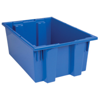 Stack & Nest Totes, 8" x 19.5" x 13.5", Blue Auto-Cam