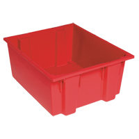 Stack & Nest Totes, 8" x 19.5" x 13.5", Red Auto-Cam