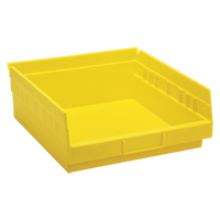 Bacs de rangement pour tablettes, 11-1/8" la x 4" H x 11-5/8" p, Jaune, Capacit&eacute; 30 lb Auto-Cam